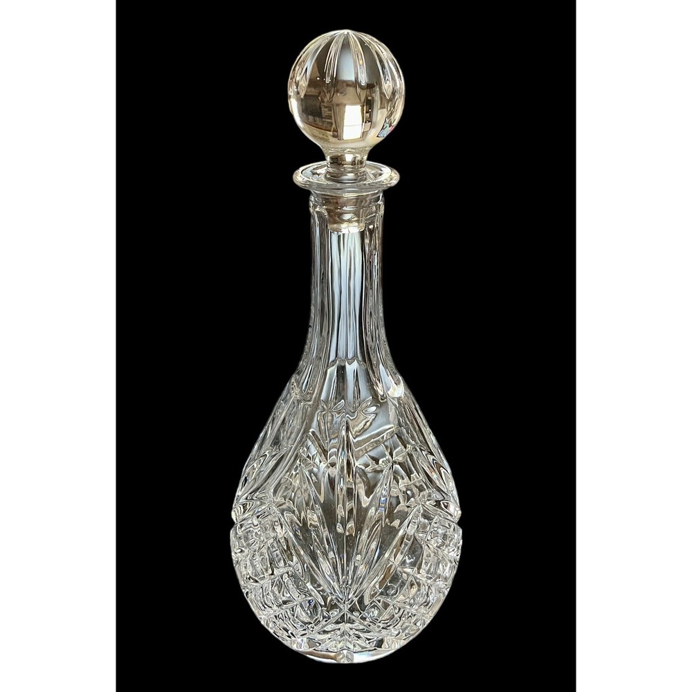 Godinger Dublin Crystal Decanter‎ Wine Whiskey Liquor Handcrafted 13" Excellent